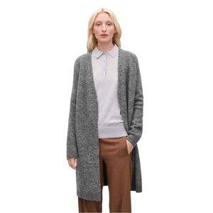 COS Oversized Mohair Wool Cardigan Open Front Longline Minimalist Size XS